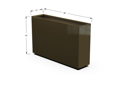 Aluminum Rectangular Planter – 30" Height - Plantercraft