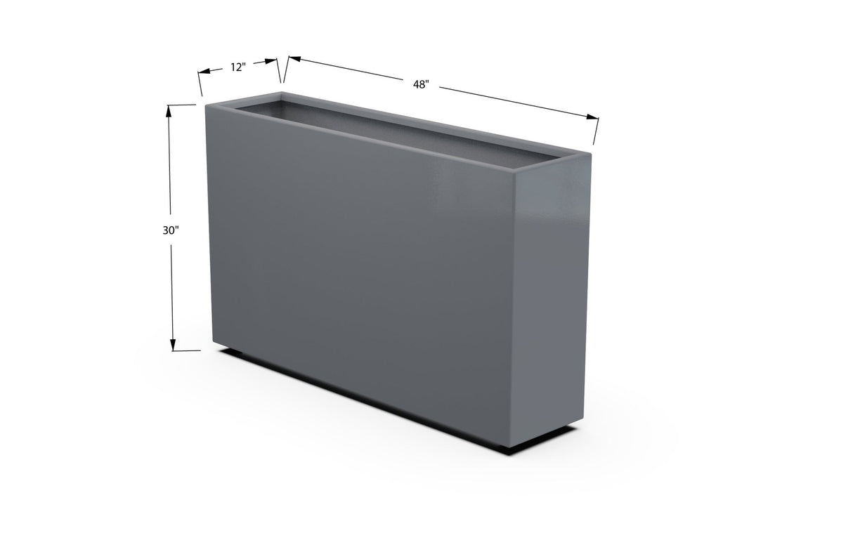 Aluminum Rectangular Planter – 30" Height - Plantercraft