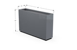 Aluminum Rectangular Planter – 30" Height - Plantercraft