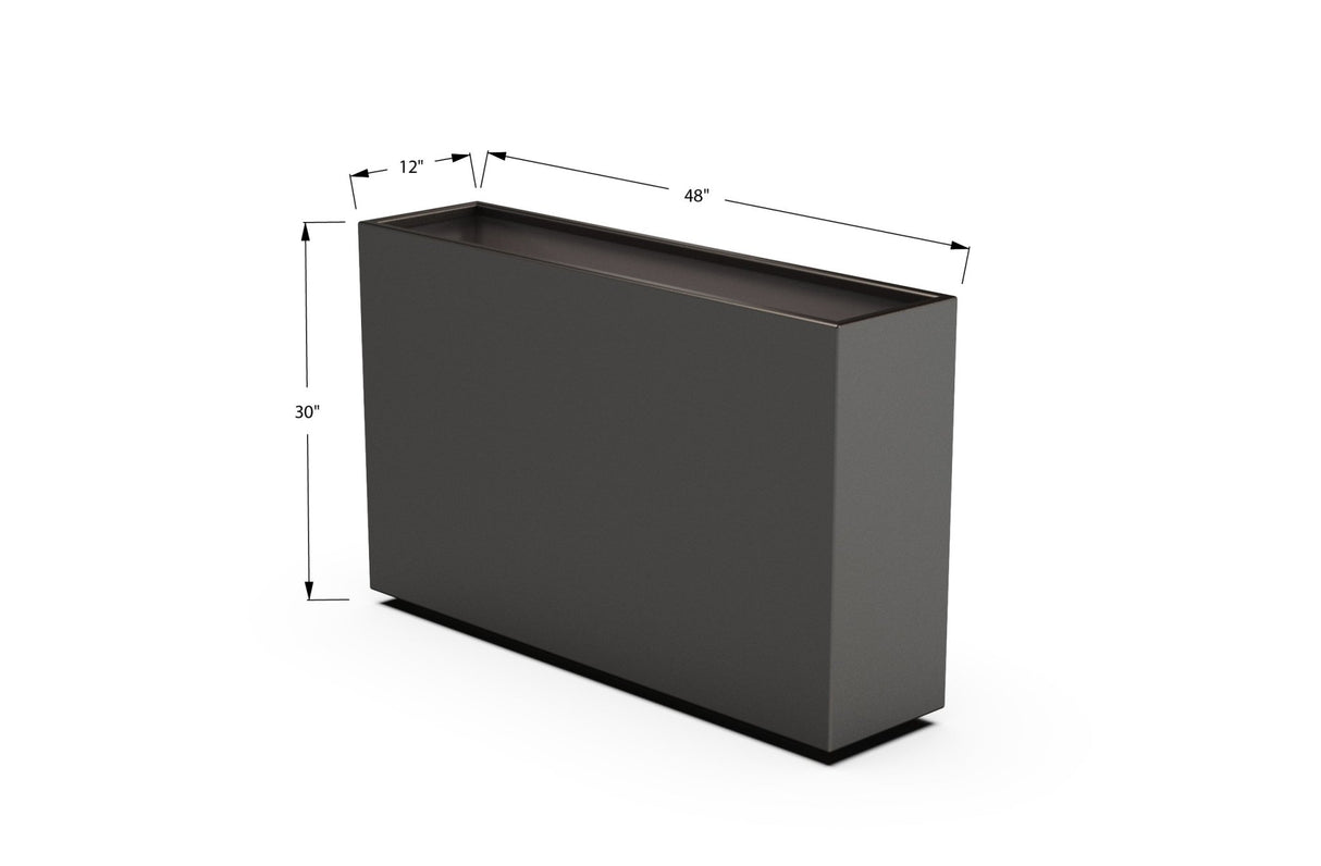 Aluminum Rectangular Planter – 30" Height - Plantercraft