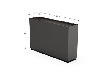 Aluminum Rectangular Planter – 30" Height - Plantercraft