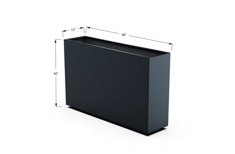 Aluminum Rectangular Planter – 30" Height - Plantercraft