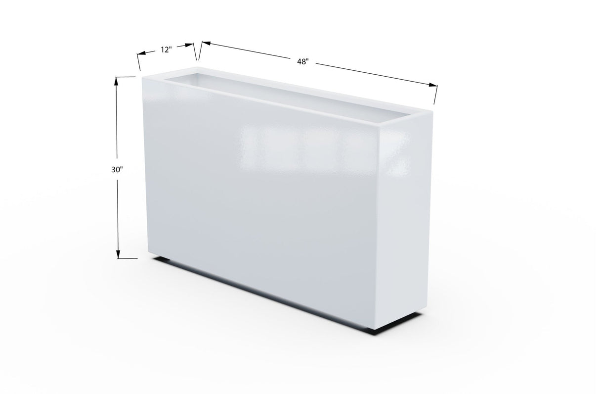 Aluminum Rectangular Planter – 30" Height - Plantercraft