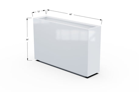 Aluminum Rectangular Planter – 30" Height - Plantercraft