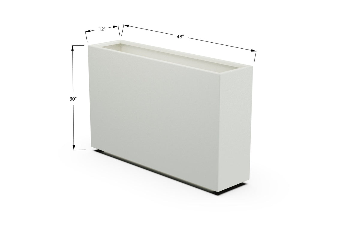 Aluminum Rectangular Planter – 30" Height - Plantercraft