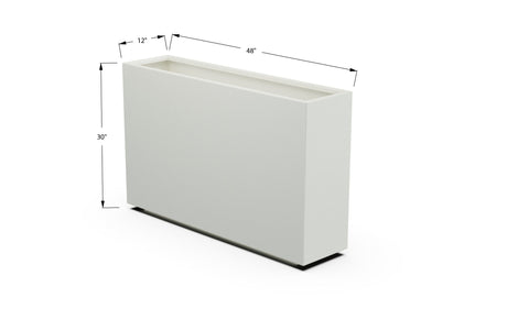 Aluminum Rectangular Planter – 30" Height - Plantercraft