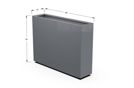 Aluminum Rectangular Planter – 36" Height - Plantercraft