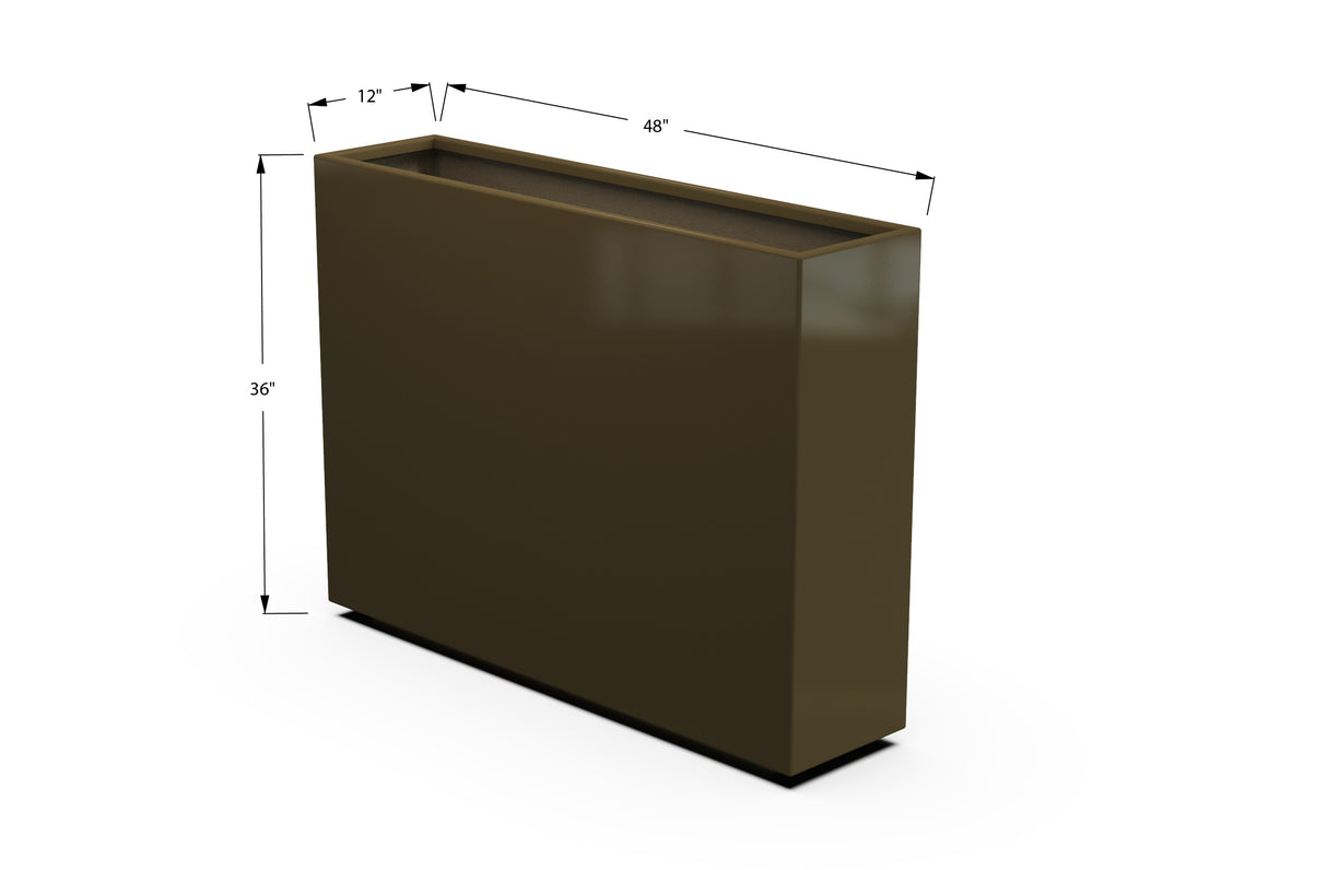 Aluminum Rectangular Planter – 36" H