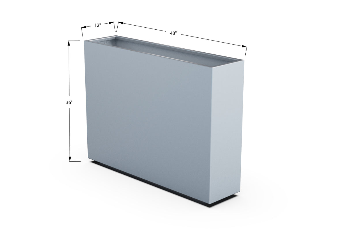Aluminum Rectangular Planter – 36" H