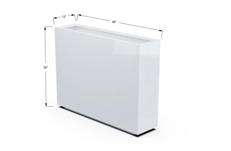 Aluminum Rectangular Planter – 36" Height - Plantercraft