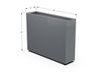 Aluminum Rectangular Planter – 36" H