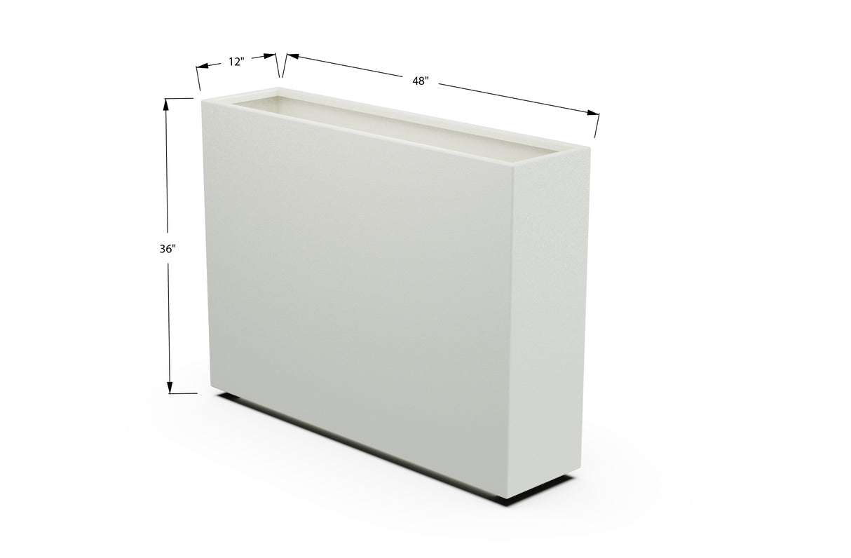 Aluminum Rectangular Planter – 36" H