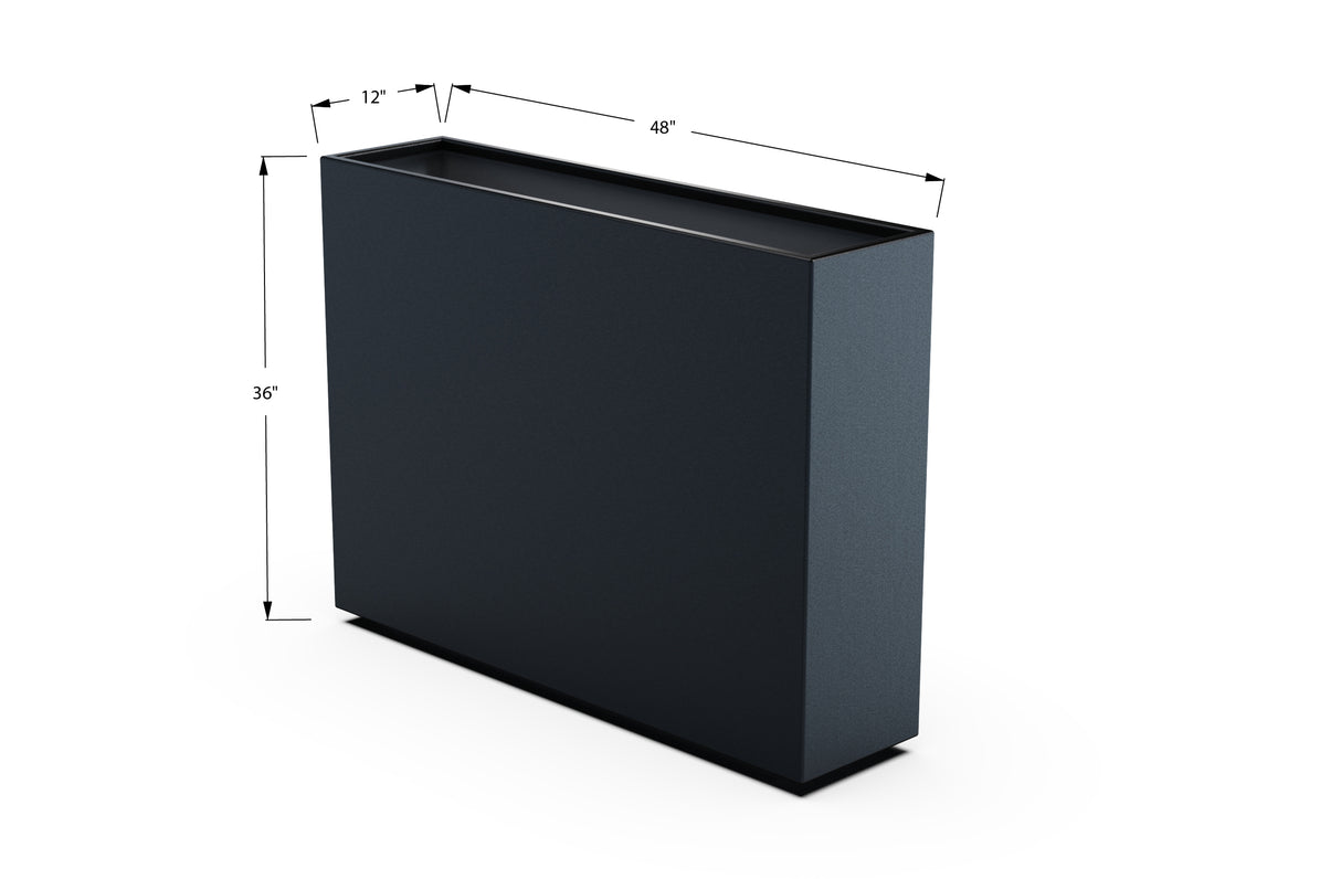 Aluminum Rectangular Planter – 36" H