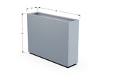 Aluminum Rectangular Planter – 36" Height - Plantercraft