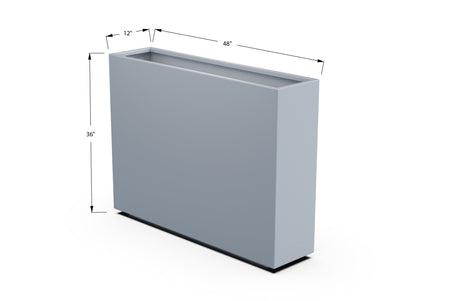 Aluminum Rectangular Planter – 36" Height - Plantercraft