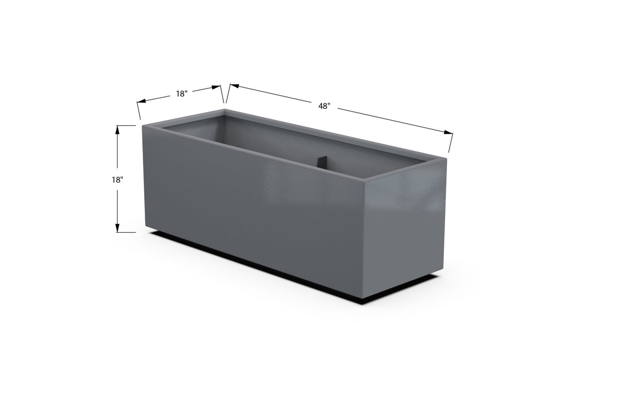 Aluminum Rectangular Outdoor or Indoor Planters - Plantercraft