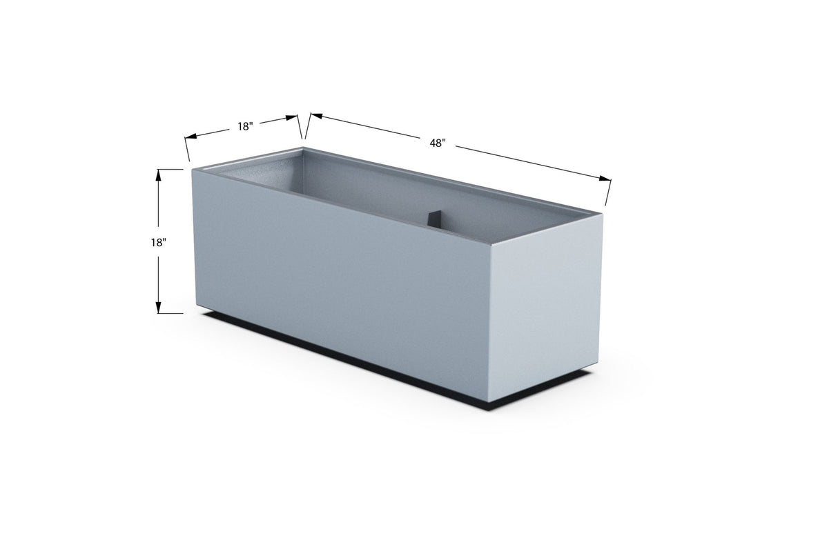 Aluminum Rectangular Outdoor or Indoor Planters - Plantercraft