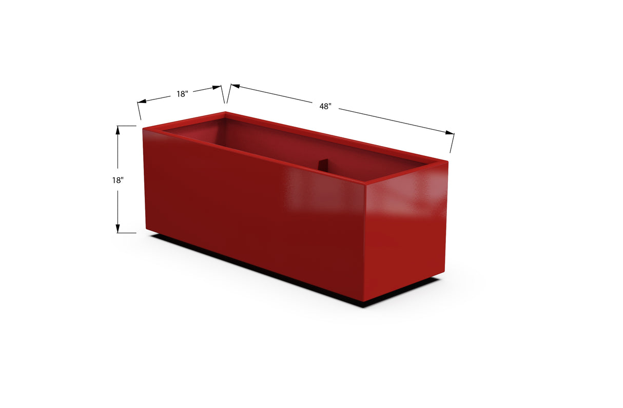Aluminum Rectangular Planter – 12" to 20" H