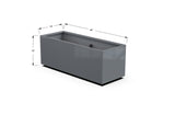 Aluminum Rectangular Planter – 12" to 20" H