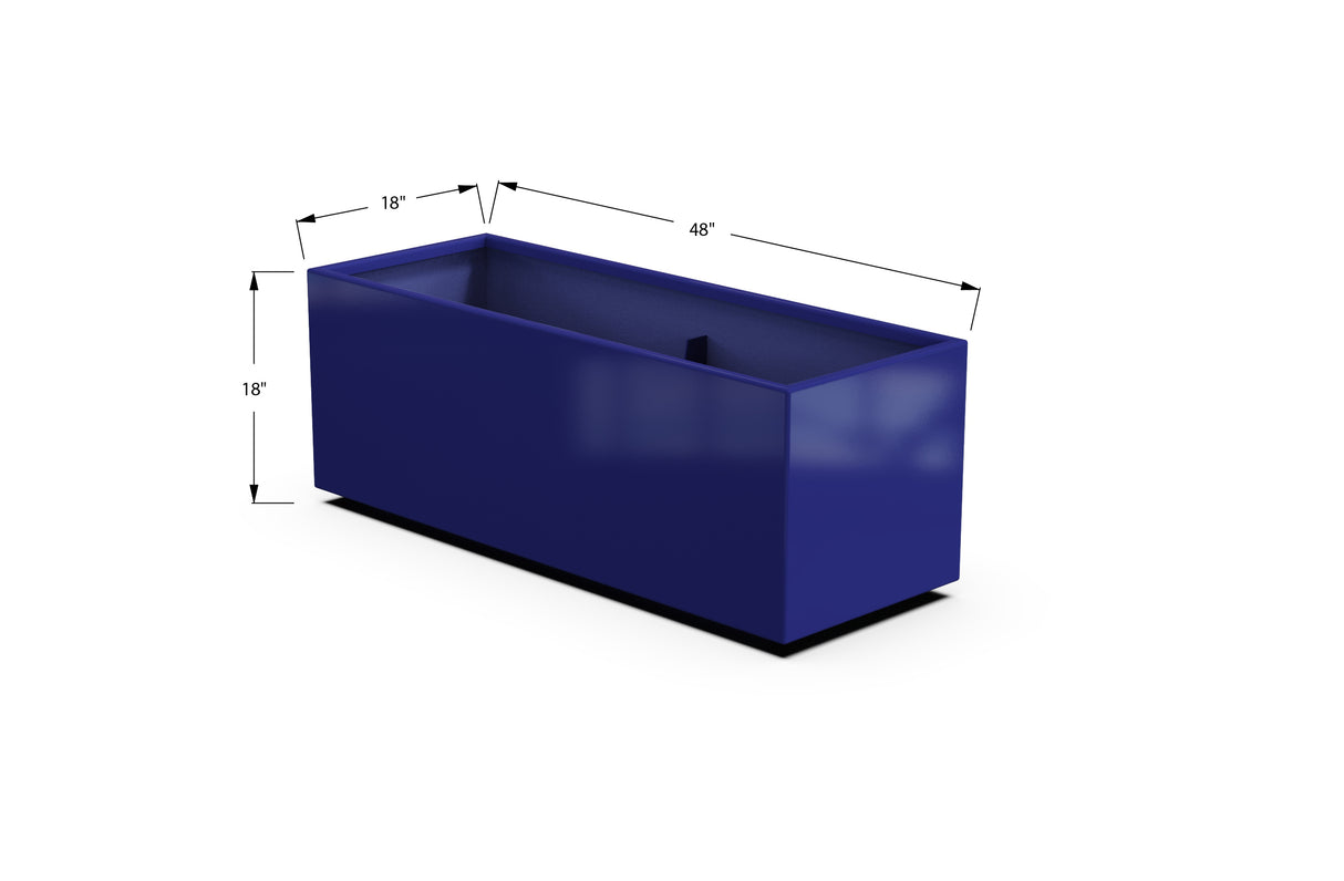 Aluminum Rectangular Planter – 12" to 20" H