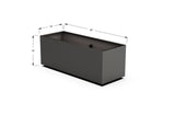 Aluminum Rectangular Planter – 12" to 20" H
