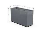 Aluminum Rectangular Planter – 30" Height - Plantercraft