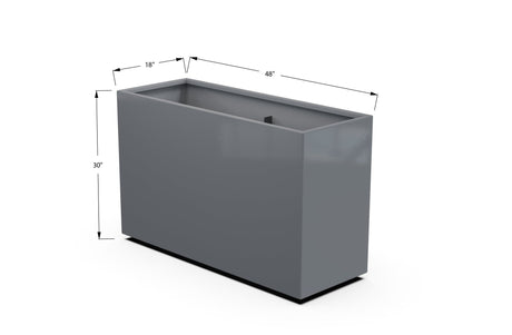 Aluminum Rectangular Planter – 30" Height - Plantercraft