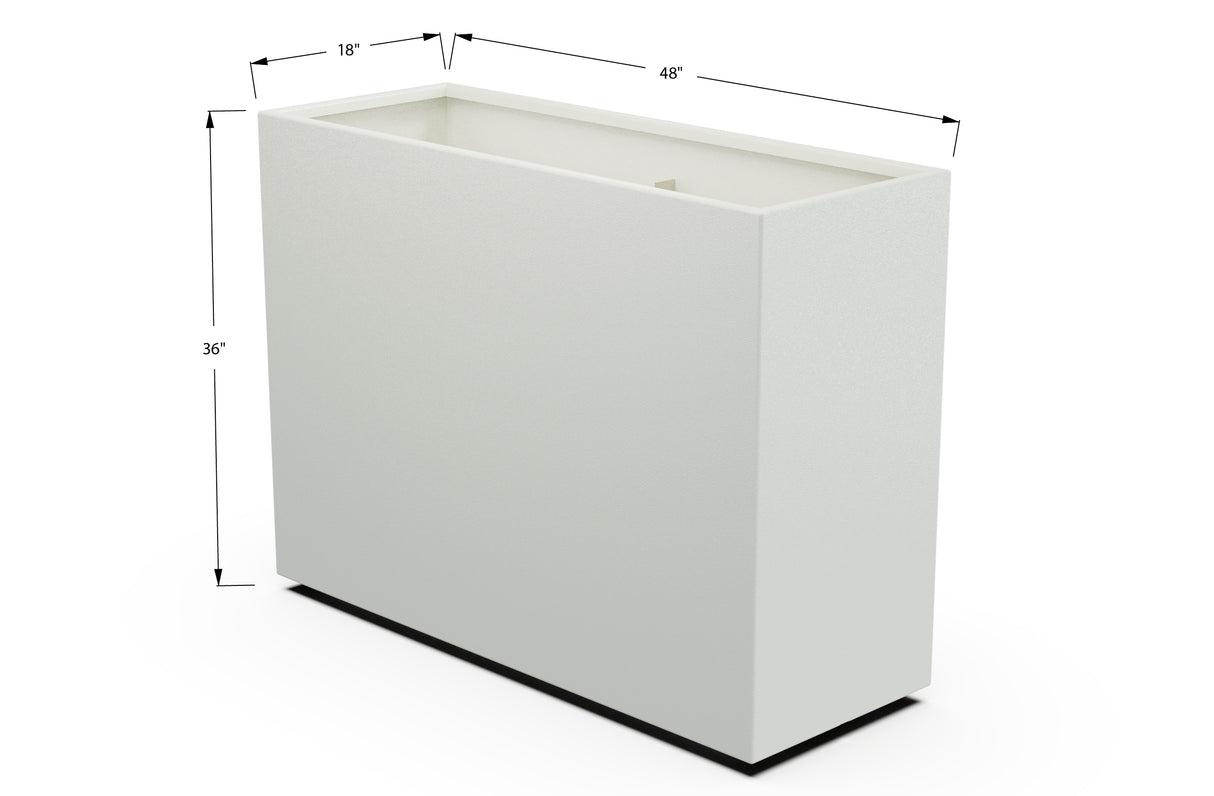 Aluminum Rectangular Planter – 36" H