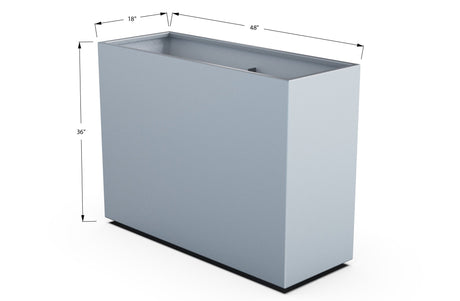 Aluminum Rectangular Planter – 36" Height - Plantercraft
