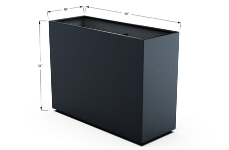 Aluminum Rectangular Planter – 36" H - Plantercraft