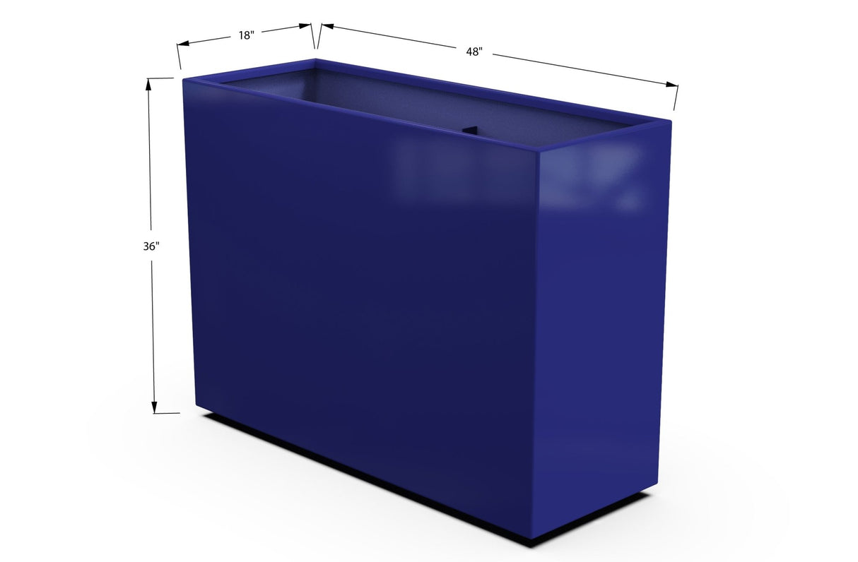 Aluminum Rectangular Planter – 36" Height - Plantercraft