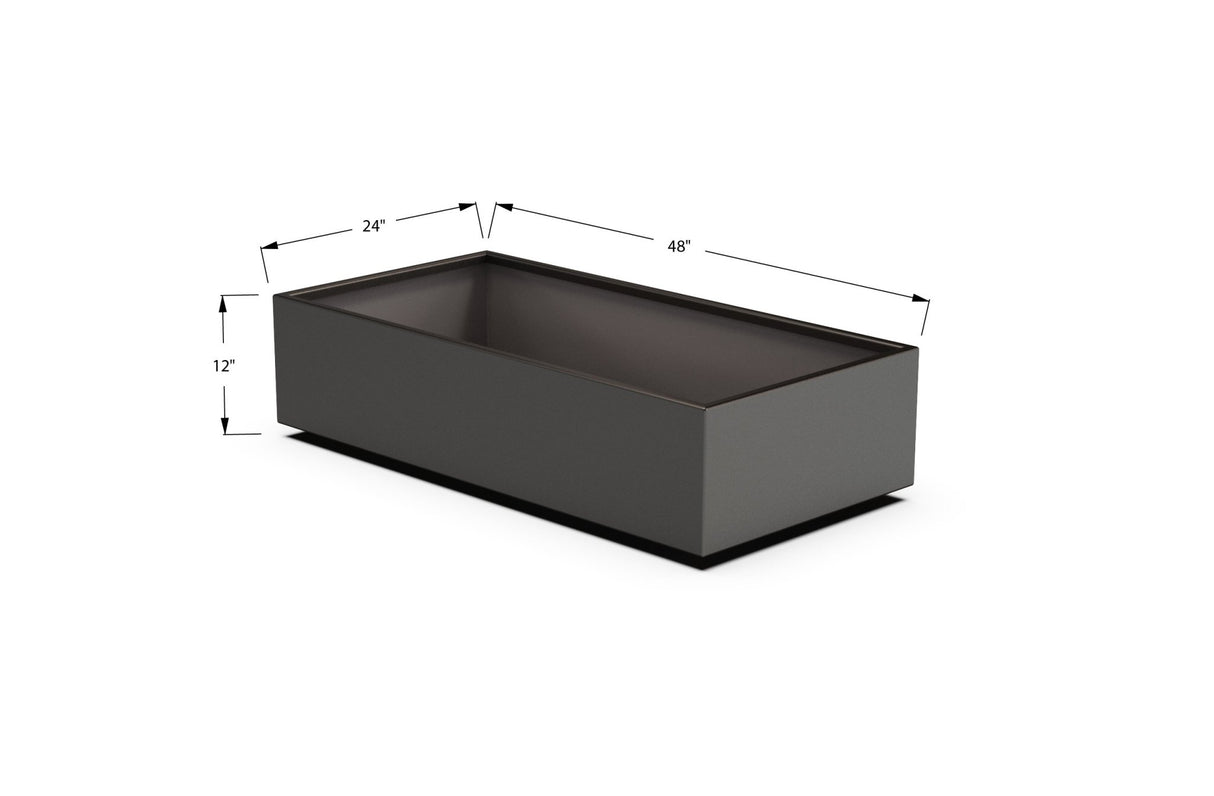 Aluminum Rectangular Outdoor or Indoor Planters - Plantercraft