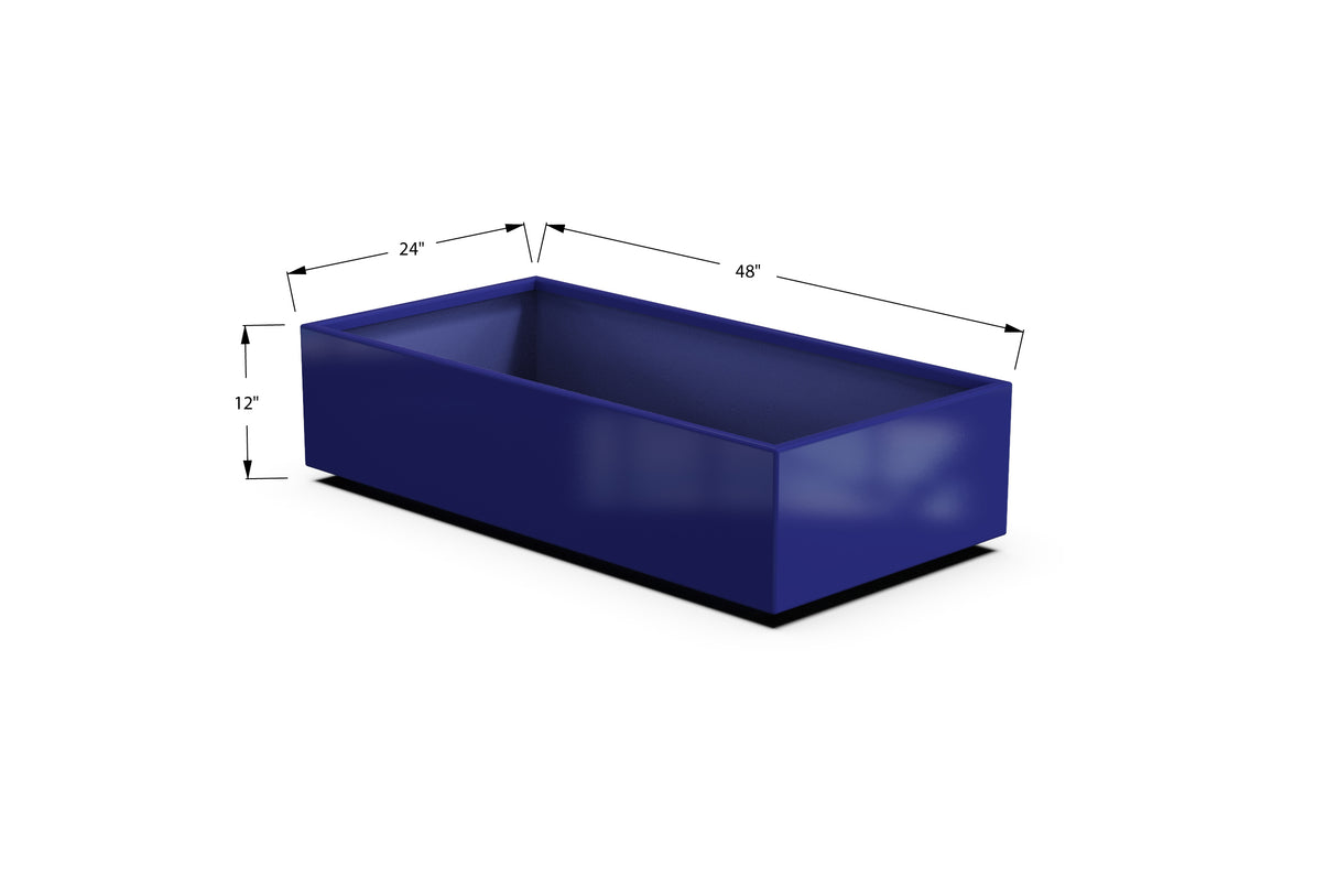 Aluminum Rectangular Planter – 12" to 20" H