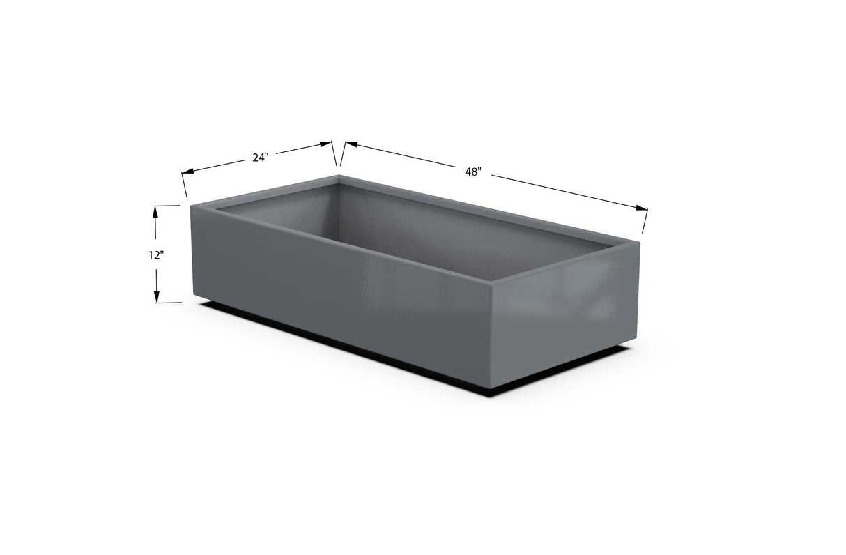 Aluminum Rectangular Planter – 12" to 20" H