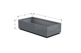 Aluminum Rectangular Planter – 12" to 20" H