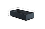 Aluminum Rectangular Planter – 12" to 20" H