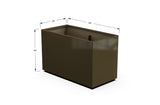 Aluminum Rectangular Planter – 30" H - Plantercraft