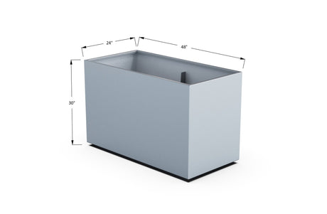 Aluminum Rectangular Planter – 30" Height - Plantercraft