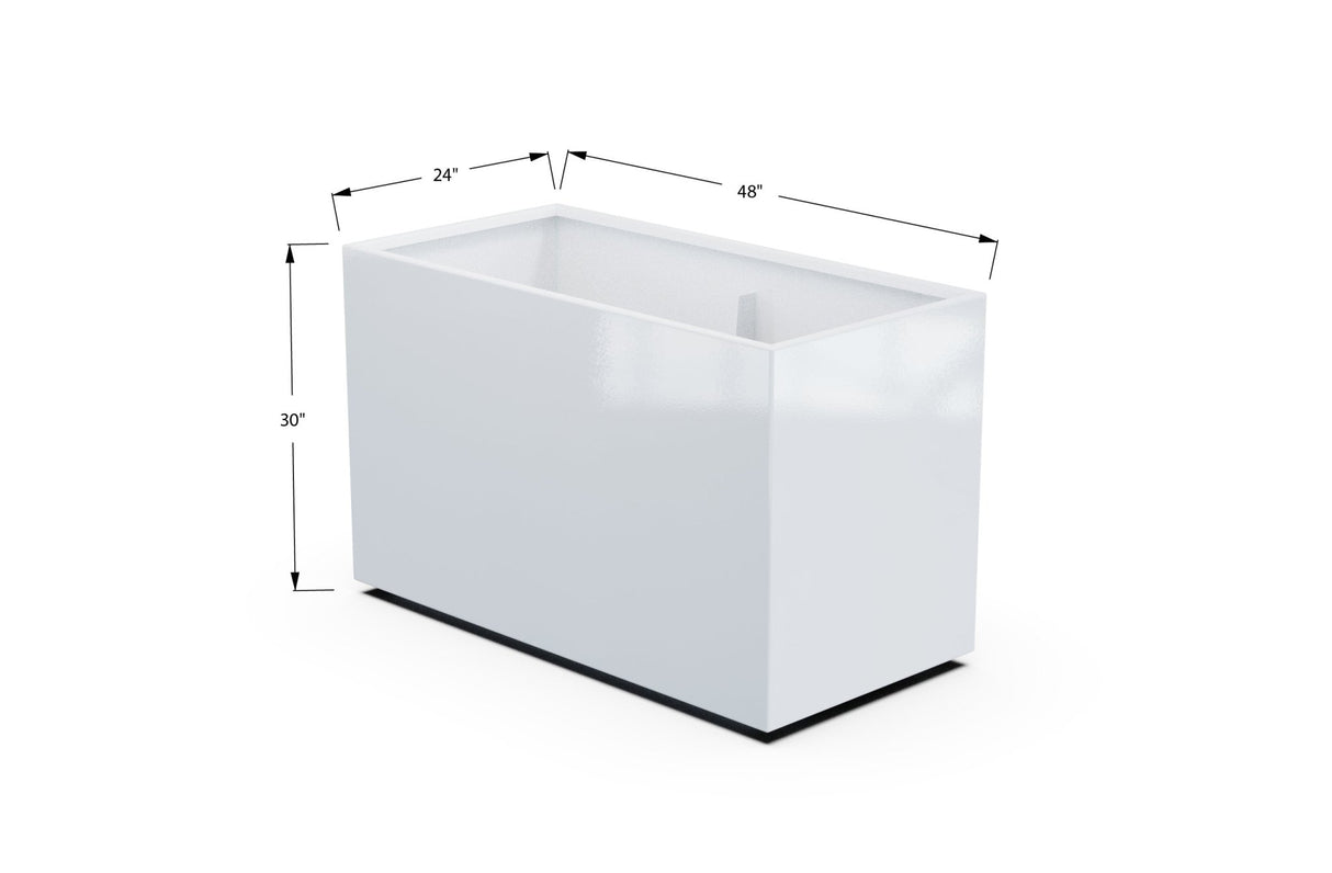 Aluminum Rectangular Planter – 30" Height - Plantercraft