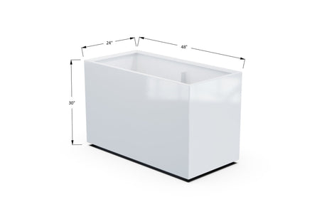 Aluminum Rectangular Planter – 30" Height - Plantercraft
