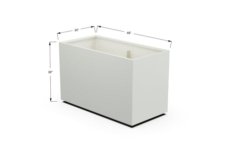 Aluminum Rectangular Planter – 30" Height - Plantercraft