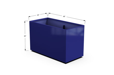 Aluminum Rectangular Planter – 30" Height - Plantercraft