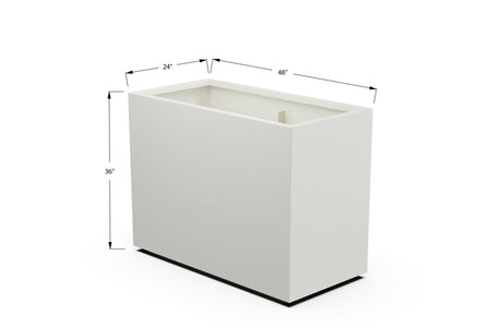 Aluminum Rectangular Planter – 36" Height - Plantercraft