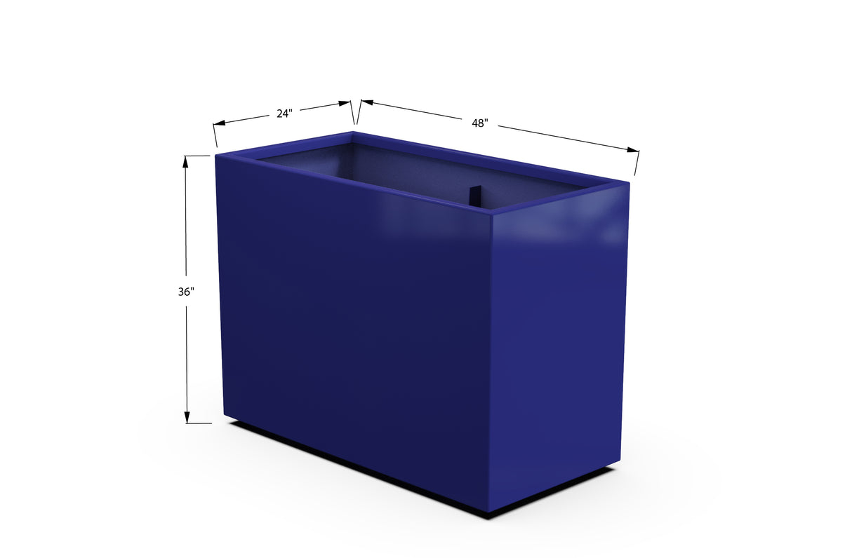 Aluminum Rectangular Planter – 36" H