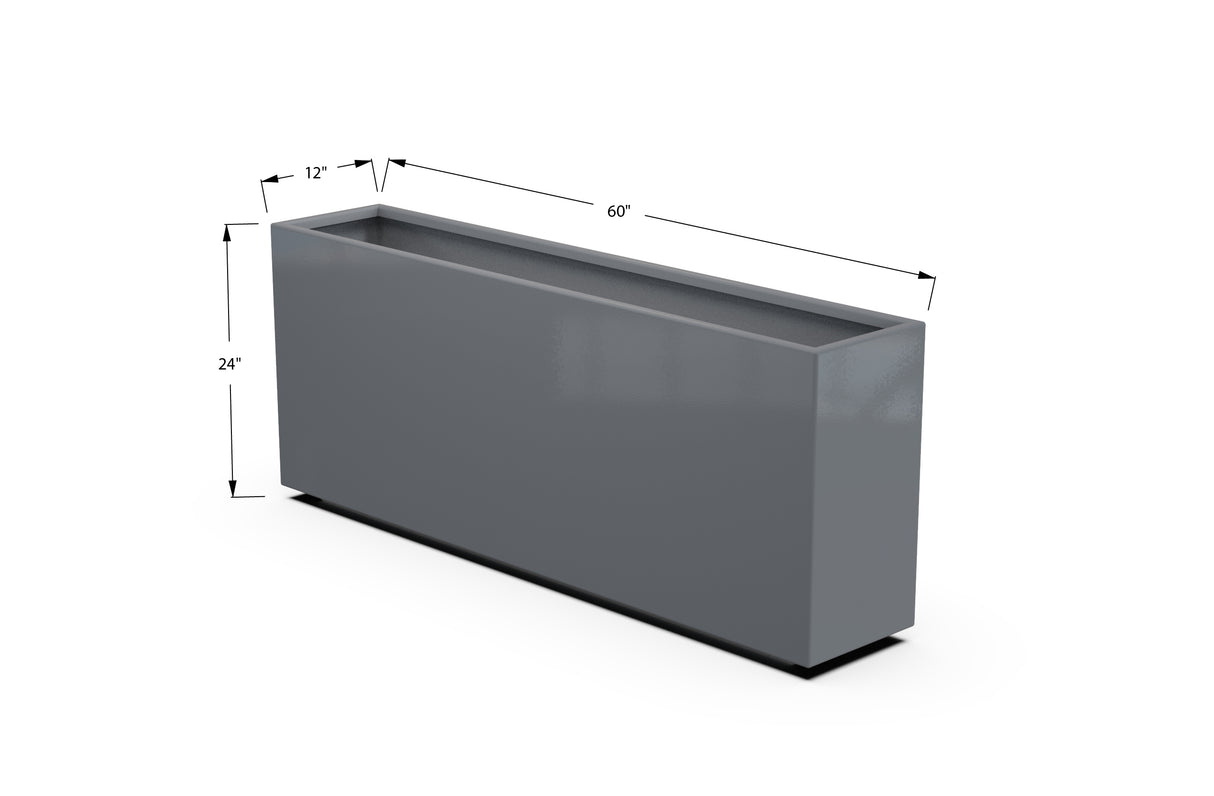 30% OFF Aluminum Rectangular Planter – 84" x 18" x 24"