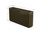 Aluminum Rectangular Planter – 30" Height - Plantercraft