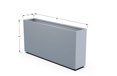 Aluminum Rectangular Planter – 30" Height - Plantercraft