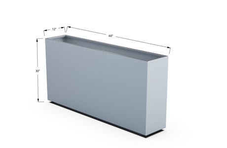 Aluminum Rectangular Planter – 30" Height - Plantercraft