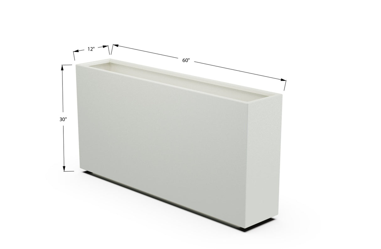 Aluminum Rectangular Planter – 30" H - Plantercraft