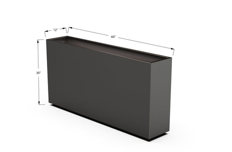 Aluminum Rectangular Planter – 30" Height - Plantercraft